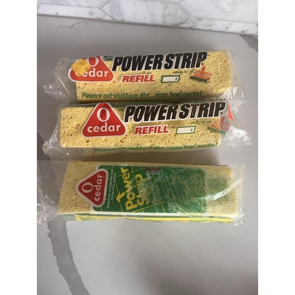 O Cedar Floormaster Power Strip Sponge Mop Refill No 205 New Sealed 9" Lot Of 3‎